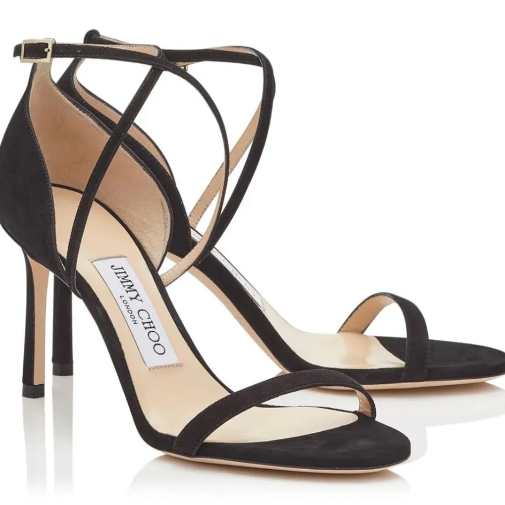 Jimmy Choo Hesper Black Suede Sandal size 40